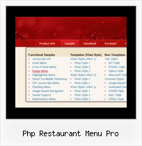 Php Restaurant Menu Pro Pull Down Bars Javascript