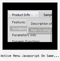 Active Menu Javascript On Same Page Collapsing Dhtml Menu
