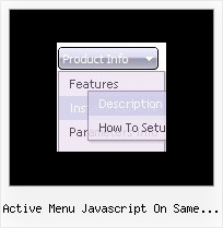 Active Menu Javascript On Same Page Javascript Rollover Dropdown Menu