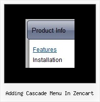 Adding Cascade Menu In Zencart Tab On Web Page Dhtml