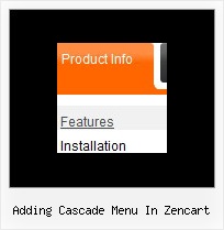 Adding Cascade Menu In Zencart Vertical Javascript Menus