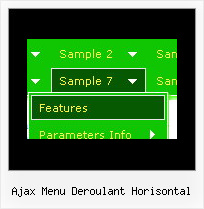 Ajax Menu Deroulant Horisontal Rollover Submenu