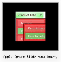 Apple Iphone Slide Menu Jquery Dynamic Html Shadow
