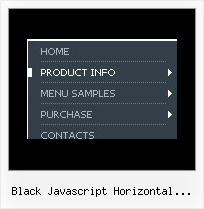 Black Javascript Horizontal Dropdown Menu Dhtml Menu Transparency