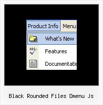 Black Rounded Files Dmenu Js Drop Down Menu Website