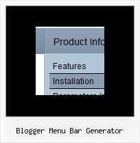 Blogger Menu Bar Generator Vertical Expanding Menu Tree Script