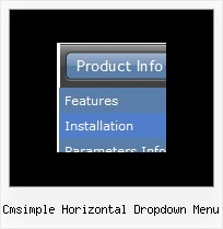 Cmsimple Horizontal Dropdown Menu Pop Up Menu Using