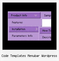 Code Templates Menubar Wordpress Web Navigation Script