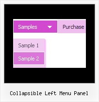 Collapsible Left Menu Panel Dynamic Menus Jscript