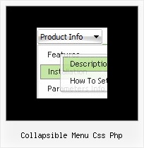 Collapsible Menu Css Php Javascript Roll Over Menu