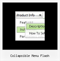 Collapsible Menu Flash Rollover Dropdown Menu