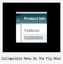 Collapsible Menu On The Fly Html Javascript Tab Sample