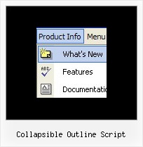 Collapsible Outline Script Vertical Slide Menus