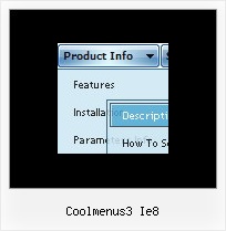 Coolmenus3 Ie8 Javascript Dynamic Drop Down Menus