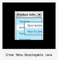 Crear Menu Desplegable Java Toolbar Menu Html