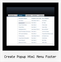 Create Popup Html Menu Footer Javascript Mouseover Fade In