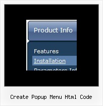 Create Popup Menu Html Code Vertical Fade Menu