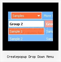 Createpopup Drop Down Menu Menu Creation