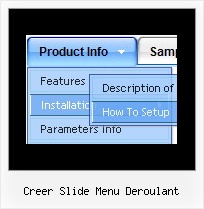 Creer Slide Menu Deroulant Style Dhtml Mouseover