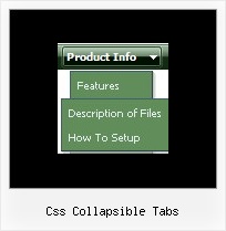 Css Collapsible Tabs Pull Down Menu With Html