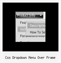 Css Dropdown Menu Over Frame Menu Submenu