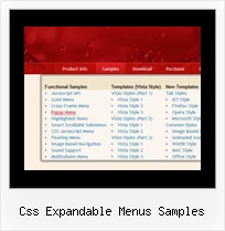 Css Expandable Menus Samples Navigation Menu Code