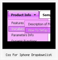 Css For Iphone Dropdownlist Vertical Menu On Top Of Frame Tutorial