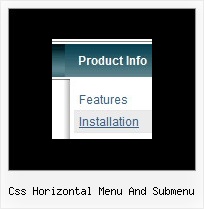 Css Horizontal Menu And Submenu Dhtml Menu Frame
