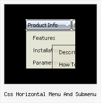 Css Horizontal Menu And Submenu Pulldown Menu Examples