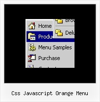 Css Javascript Orange Menu Web Menu Systems