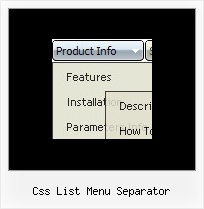 Css List Menu Separator Css Menu Rollover Transition Effect