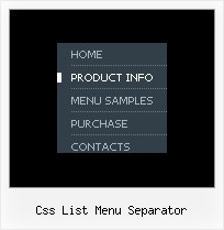 Css List Menu Separator Code For Floating Vertical Navigation Bar