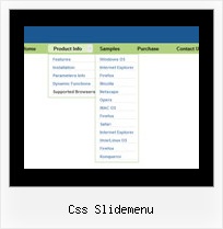 Css Slidemenu Javascript Menu Transparent Horizontal