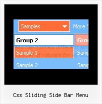Css Sliding Side Bar Menu Javascript Sample Code