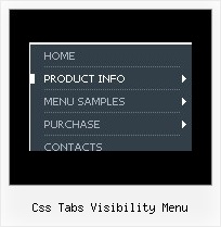 Css Tabs Visibility Menu Html Menu Example Cascading