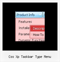 Css Xp Taskbar Type Menu Navigation Bar In Css