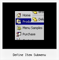 Define Item Submenu Web Menu Javascript