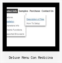 Deluxe Menu Con Medicina Dropdown Menu Rollover Menu