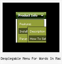 Desplegable Menu For Words In Mac Java Html Tree