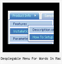 Desplegable Menu For Words In Mac Html Menue