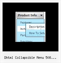 Dhtml Collapsible Menu 508 Compliance Navigation Bar Dhtml