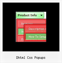 Dhtml Css Popups Dropdown Menu Using