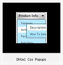 Dhtml Css Popups Menu And Hover And Sample