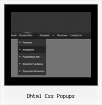 Dhtml Css Popups Javascript Dynamic Menu Source Code
