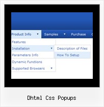 Dhtml Css Popups Simple Css Menu