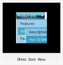 Dhtml Dock Menu Html Drop Pull Down Menu Code
