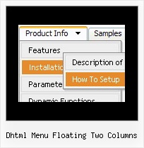 Dhtml Menu Floating Two Columns Menu Frame Java