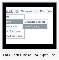 Dhtml Menu Items And Superfish Java Menu Web