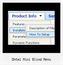 Dhtml Mini Blind Menu Menus Em Java Script