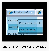 Dhtml Slide Menu Commands List Javascript Sample Menu Dynamic